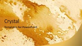  Presentation with watercolor - Colorful presentation theme enhanced with watercolor in sepia 1 backdrop and a yellow colored foreground