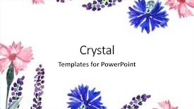  Presentation with lavender flowers - Slide set with watercolor painted floral background cornflower background and a white colored foreground