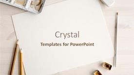  Presentation with craft - Presentation theme featuring watercolor-paper-blank-with-paint background and a sky blue colored foreground