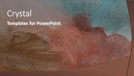  Presentation with abstract watercolor - Slides having watercolor-paper-texture-painting-wall background and a gray colored foreground