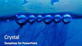  Presentation with water pollution dyes - PPT layouts consisting of watercolor water paint macro shot background and a dark gray colored foreground