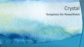  Presentation with abstract watercolor - Presentation having watercolour - abstract watercolor hand painted background background and a sky blue colored foreground