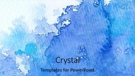  Presentation with watercolor - Beautiful presentation theme featuring watercolour - blue white watercolor background backdrop and a light blue colored foreground