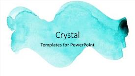  Presentation with brush - Beautiful presentation theme featuring watercolour - green watercolor brush strokes backdrop and a arctic colored foreground