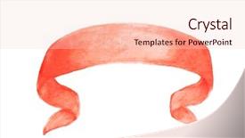  Presentation with kids hand prints paint - Amazing slides having watercolour - hand painted ribbon isolated backdrop and a lemonade colored foreground