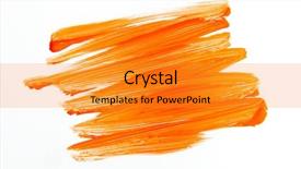  Presentation with watercolor - PPT layouts with watercolour - orange watercolor brush strokes background and a gold colored foreground