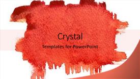  Presentation with watercolor red - Beautiful PPT layouts featuring watercolour - red watercolor brush strokes backdrop and a red colored foreground
