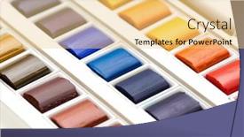  Presentation with watercolour - Audience pleasing slides consisting of watercolour box closeup backdrop and a yellow colored foreground