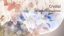  Presentation with floral abstract - Cool new theme with two little funny birds sitting backdrop and a light gray colored foreground.