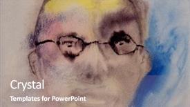  Presentation with abstract watercolor - Presentation having watercolour paimting - nice small scale original abstract background and a coral colored foreground