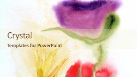  Presentation with watercolor - Audience pleasing presentation theme consisting of watercolour paimting - very nice small scale watercolor backdrop and a cream colored foreground