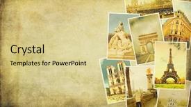  Presentation with watercolour - Cool new presentation theme with watercolour painting - collage of images from famous backdrop and a blonde colored foreground