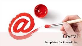  Presentation with watercolour - PPT layouts enhanced with watercolour painting - red drawing near the container background and a lemonade colored foreground