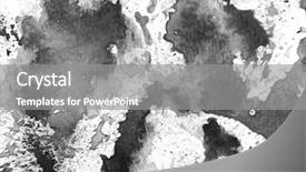  Presentation with watercolour - Theme having watercolour textures in black white background and a gray colored foreground