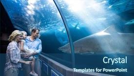  Presentation with shark - Audience pleasing presentation design consisting of waterfa - happy fa ily looking backdrop and a ocean colored foreground