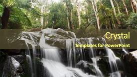  Presentation with fall waterfall - Slides enhanced with waterfall - toorongo falls victoria australia background and a  colored foreground