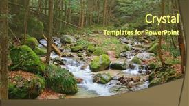  Presentation with nature japan - Amazing PPT theme having covered in moss green area backdrop and a tawny brown colored foreground