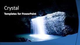  Presentation with waterfall - Slide set enhanced with waterfall-at-natural-arch background and a  colored foreground