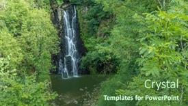  Presentation with waterfall - PPT layouts having waterfall-cascade-du-sartre-near and a tawny brown colored foreground