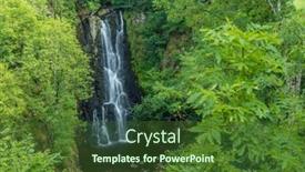  Presentation with waterfall - Slides having waterfall-cascade-du-sartre-near and a tawny brown colored foreground