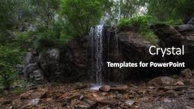  Presentation with che - Presentation theme consisting of waterfall-che-chkish-in-altai background and a black colored foreground