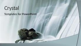  Presentation with waterfall - Slides featuring waterfall close-up background and a light blue colored foreground