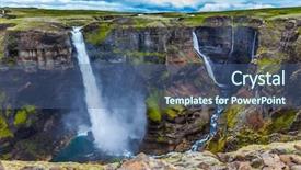  Presentation with tundra - Beautiful PPT layouts featuring waterfall hayfoss in dangerous tundra backdrop and a ocean colored foreground