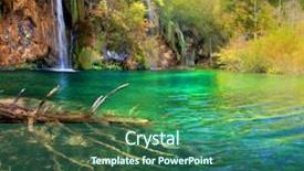  Presentation with clear water - Amazing slides having waterfall in forest crystal clear backdrop and a ocean colored foreground