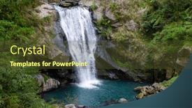  Presentation with recreation - PPT theme having waterfall-in-neidong-national-forest background and a  colored foreground
