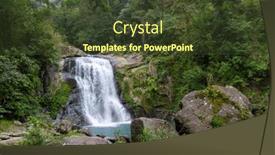  Presentation with recreation - Slide deck with waterfall-in-neidong-national-forest background and a tawny brown colored foreground