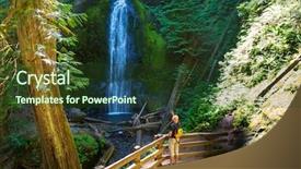  Presentation with south sudan usa - Theme with waterfall in olympic np usa background and a tawny brown colored foreground