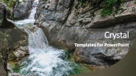  Presentation with waterfall - Slides enhanced with waterfall in olympus mountains background and a dark gray colored foreground