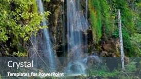  Presentation with croatia - Slide deck with waterfall-in-plitvice-national-park background and a ocean colored foreground