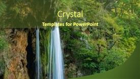  Presentation with croatia - PPT theme featuring waterfall-in-plitvice-national-park background and a tawny brown colored foreground