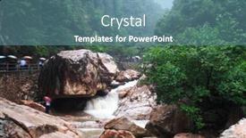  Presentation with waterfall - Amazing theme having waterfall-in-taizhou-zhejiang-china backdrop and a teal colored foreground