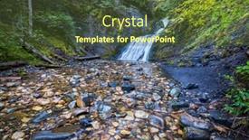  Presentation with waterfall - Slides enhanced with waterfall in the beautiful green forest background and a tawny brown colored foreground