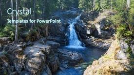  Presentation with mountains forests green forest - Theme enhanced with waterfall-in-the-beautiful-green background and a ocean colored foreground
