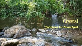  Presentation with hot springs - Slide set enhanced with waterfall-in-the-luna-jaguar background and a tawny brown colored foreground