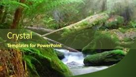  Presentation with czech republic - PPT layouts consisting of waterfall-in-the-national-park background and a tawny brown colored foreground