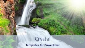  Presentation with waterfall - Presentation enhanced with waterfall-of-cavalese-val-di background and a sky blue colored foreground