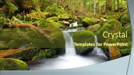  Presentation with czechia - Audience pleasing slides consisting of waterfall-on-black-creek backdrop and a tawny brown colored foreground