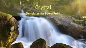  Presentation with stream - Presentation design consisting of waterfall-on-stream-in-high background and a tawny brown colored foreground