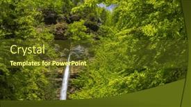  Presentation with waterfall - Slides featuring waterfall-pericnik-slap-pericnik-triglavski background and a tawny brown colored foreground