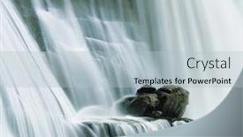  Presentation with waterfall - PPT layouts consisting of waterfall background and a light blue colored foreground