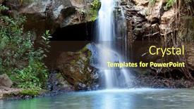  Presentation with waterfall - Slide set featuring waterfall background and a tawny brown colored foreground