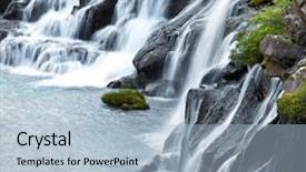  Presentation with waterfall - PPT layouts consisting of waterfalls norway - waterfall background and a light blue colored foreground