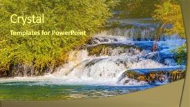  Presentation with tourism river philippines - Audience pleasing PPT layouts consisting of waterfalls are lit by sun backdrop and a  colored foreground