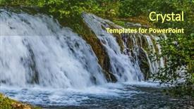  Presentation with pedestrian - Amazing PPT layouts having waterfalls are lit by sun backdrop and a  colored foreground