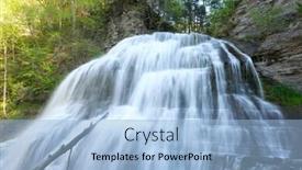  Presentation with new york state - Slides with waterfalls-at-robert-h-treman background and a light blue colored foreground