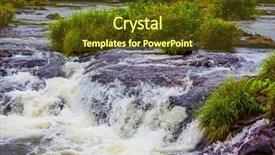  Presentation with waterfalls - Beautiful presentation theme featuring waterfalls iguazu picturesque basaltic ledge backdrop and a tawny brown colored foreground